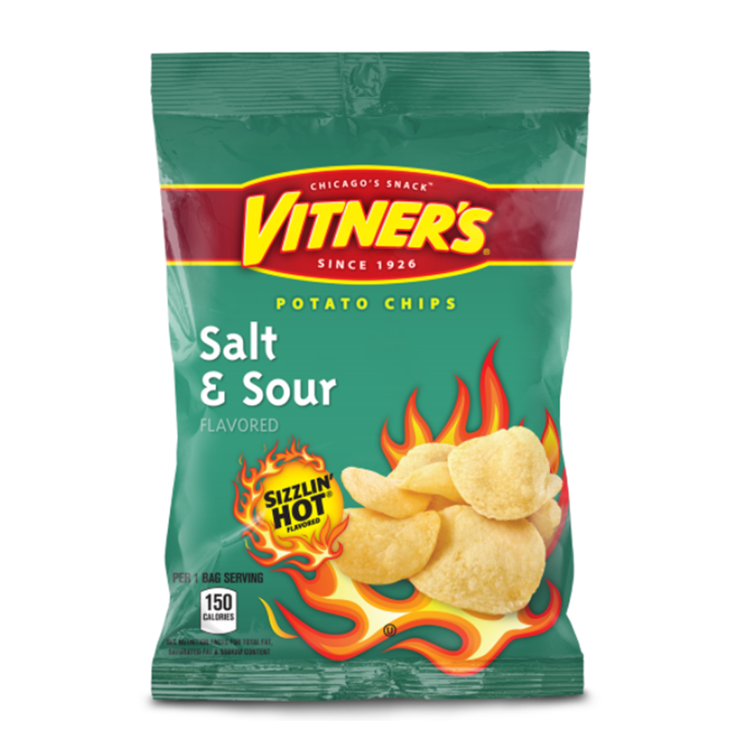 Buy Vitner's Sizzlin' Hot Salt & Sour Potato Chips Online Chicago