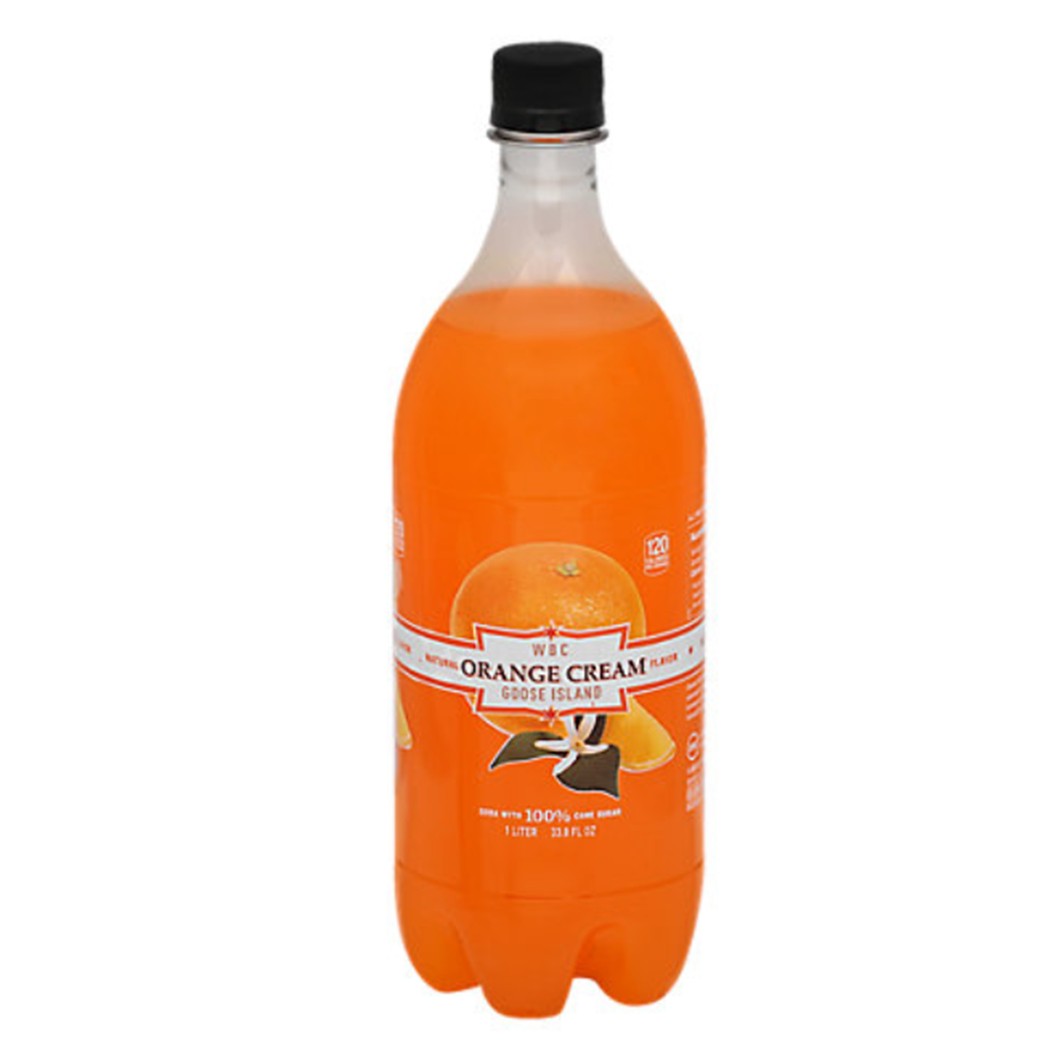 WBC Orange Cream Soda Pop 1 Liter  Bottle